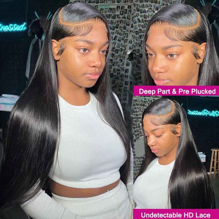 Bleached Knots 5x5/13x4/13x6 Full Lace Frontal Wigs Silky Straight Glueless HD Lace Wigs 3D Dome Cap Wigs