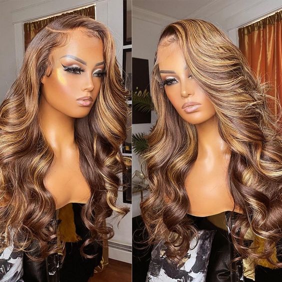 YMY Hair 13x4 Lace Front Wigs Loose Wave Highlight Blonde HD Wigs