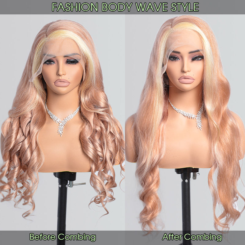 13x6 HD Lace Frontal Wig P16 /613 Highlight Straight Glueless Pre-plucked HD Lace Wigs C Part Hairstyle