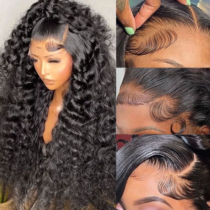 Upgraded Pre Bleached Knots 13x6 Full Lace Frontal Wig Loose Wave Human Hair Wig Pre Plucked