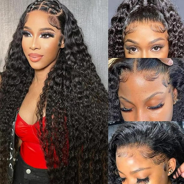 13x6 HD Lace Front Wig Pre Plucked Deep Wave Human Hair Wigs