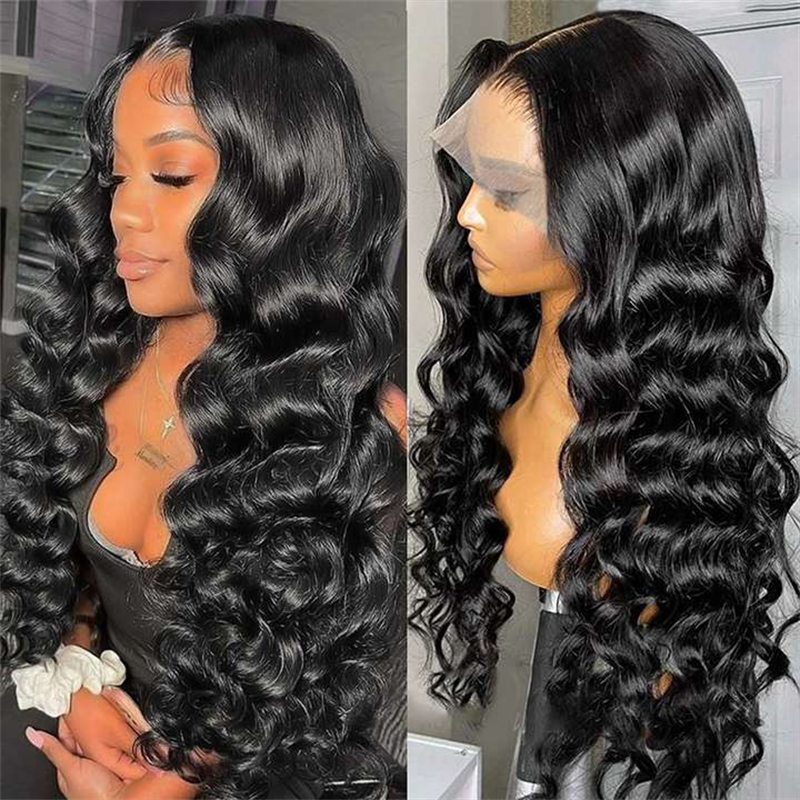 Glueless Loose Deep HD Lace Wig Pre Plucked 13x6 Full Lace Parting Max Pre Bleached 180% Density