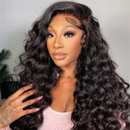 Glueless Loose Deep HD Lace Wig Pre Plucked 13x6 Full Lace Parting Max Pre Bleached 180% Density