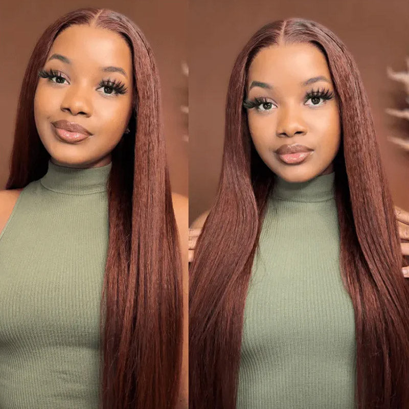 kinky straight 5x5 lace closure wig