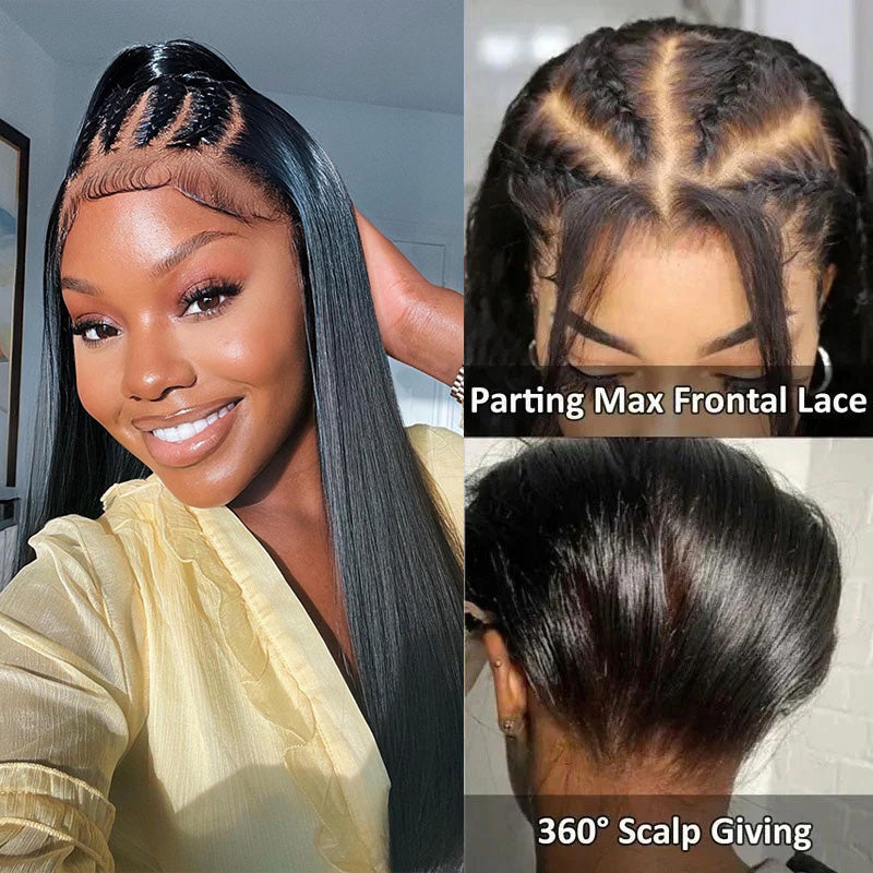 Straight invisible Strap 360 HD Lace Wig