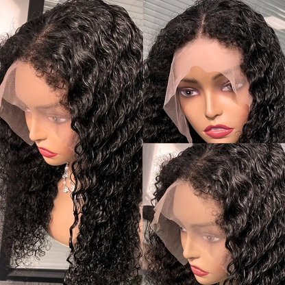 4C Hairline Edges Wigs Deep Wave