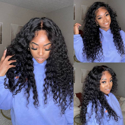 Pre Everything Glueless Wig 8X5 HD Lace Wig Deep Wave Human Hair Wear And Go Wig