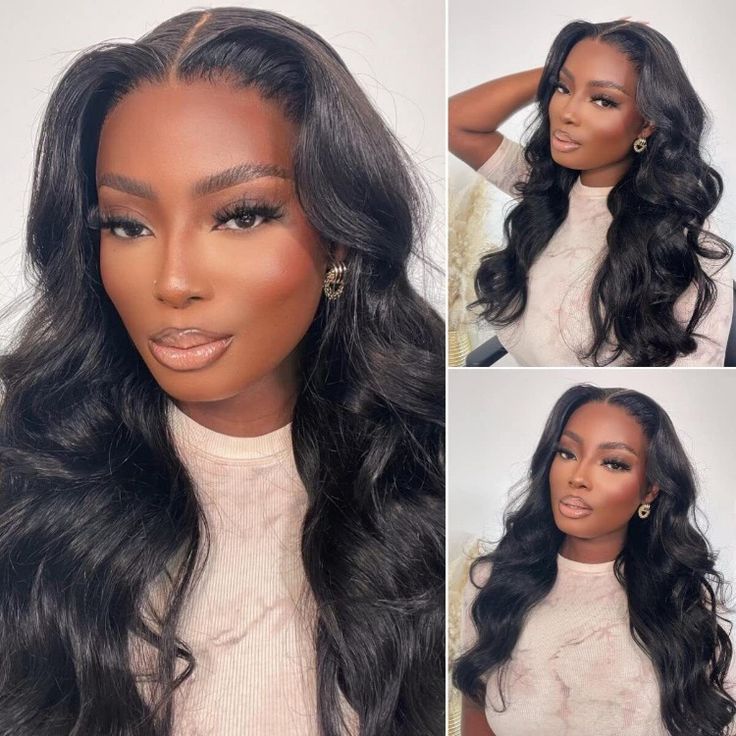 Pre Everything Bye-Bye Knots 8x5 Pre Cut HD Lace Ready Go Body Wave Glueless Wig With Pre Plucked Hairline Ear Tab Tapes Wig