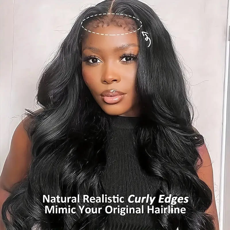 Body Wave 4C Edge Wigs