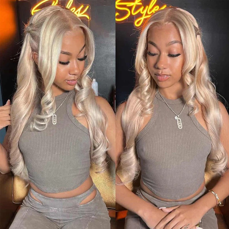 Honey Blonde Highlights P18/613 Body Wave 13X6 Parting Max Glueless Wig Pre-Knotless