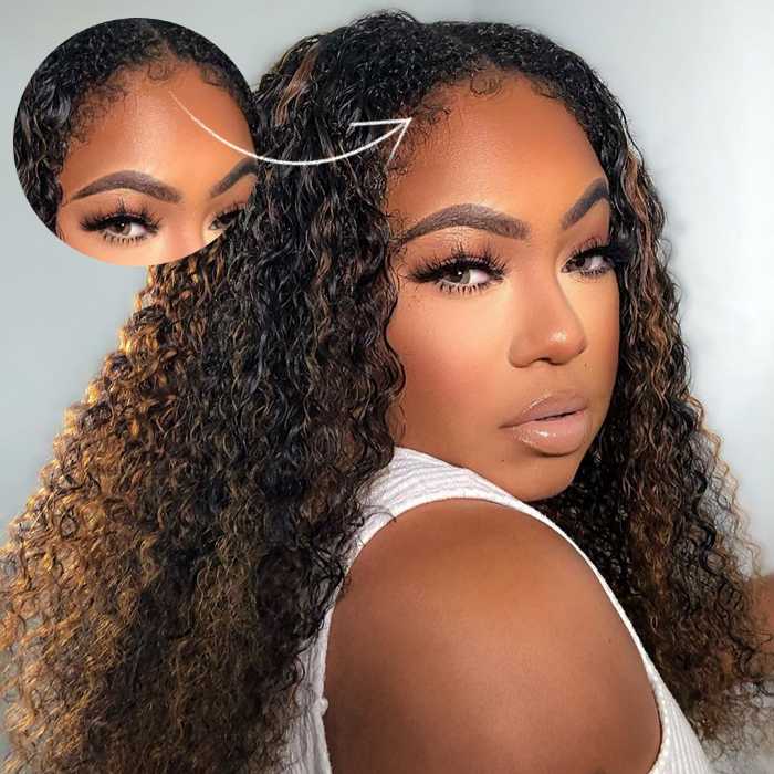 Curly HD Lace Wigs with 4C Edges