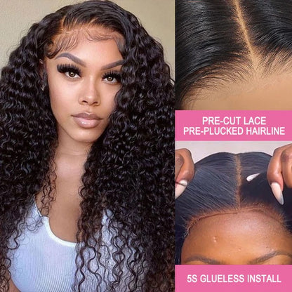 $189= 2 Wigs | 20inch Jerry Curly 8x5 Pre Everything Glueless Wig +20inch 8x5 P4/27 Highlight Deep Wave Lace Closure Wig Pre Cut Hd Lace