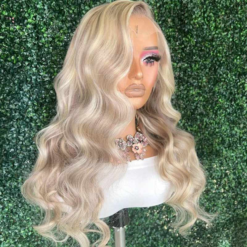 Honey Blonde Highlights P18/613 Body Wave 13X6 Parting Max Glueless Wig Pre-Knotless