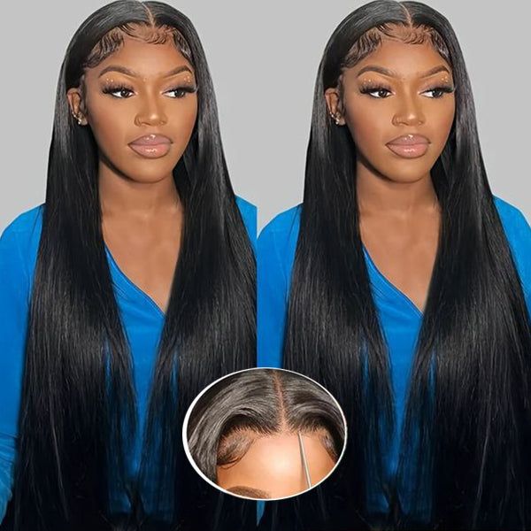 $189 Get 2 Wigs | 20Inch Pre Cut 8x5 Glueless Straight/Body Wave/Jerry Curly Lace Closure Wig + 22inch 8x5 Deep Wave/Water Wave /Loose Wave Wig  Bleached Knots