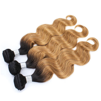 T1B27 2 tone ombre body wave bundles