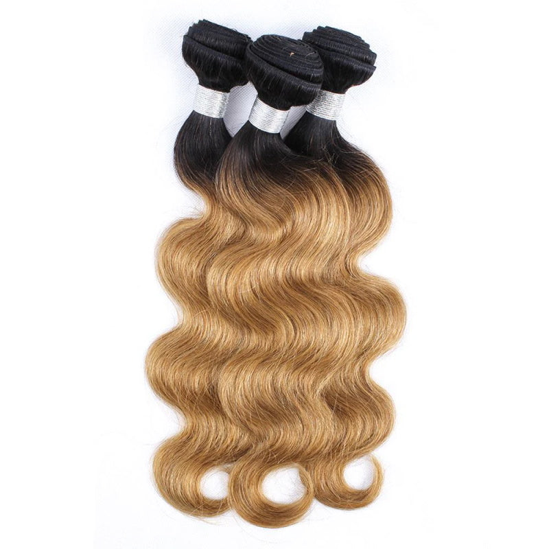 T1B27 2 tone ombre body wave bundles