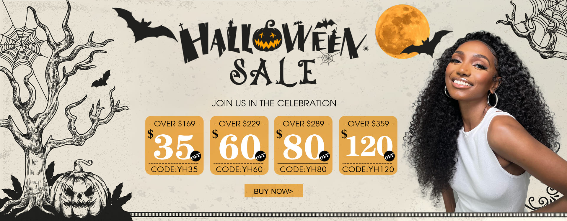 Ymy Hair Halloween Sale