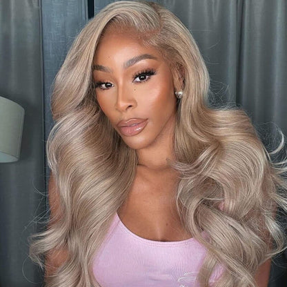 YMY Hair New In Ash Blonde P18/613 Human Hair Wig Straight/Body Wave Glueless 13x4/13x6  Lace Frontal Wig