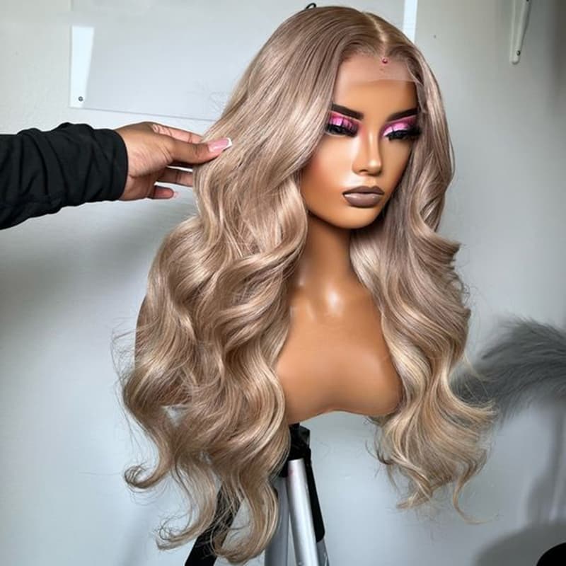 Ash Blonde P18/613 Body Wave Glueless 13x4 HD Lace Wig