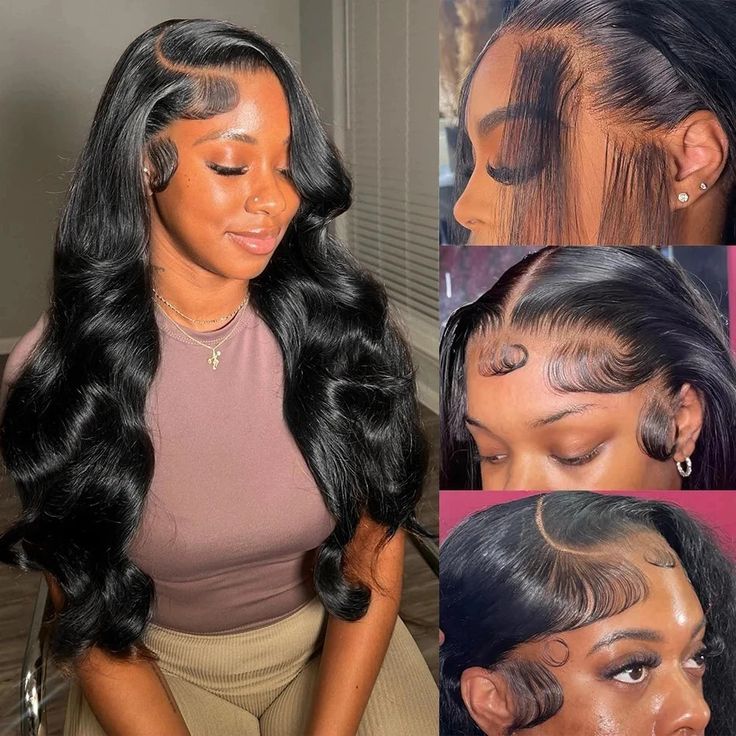 Body Wave HD Lace Frontal and Closure Wigs With Curtain Bangs For Sale Left/Right Side Part Can Be Choose