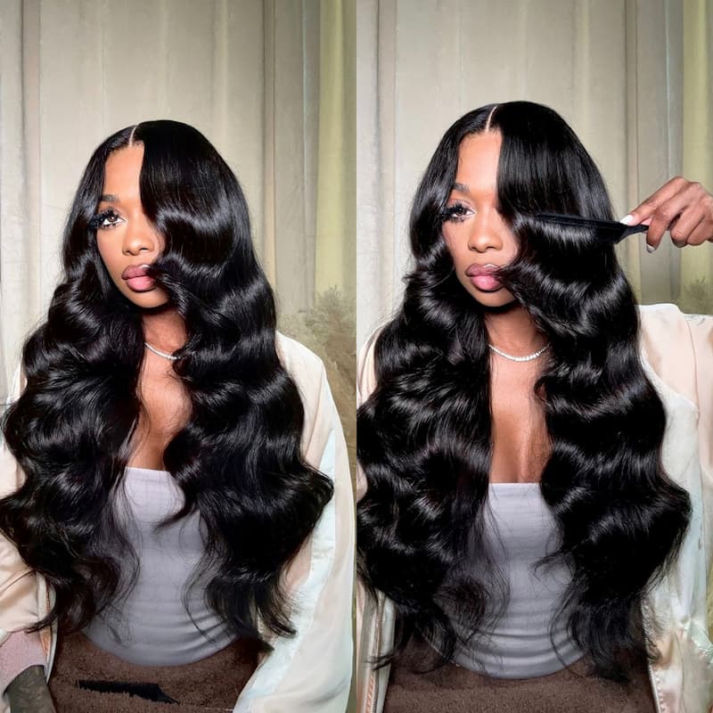 Pre Everything Wig Pre-Bleached 8X5 Wear Go Glueless Body Wave Lace Closure Wigs Pre Cut HD Lace Wig