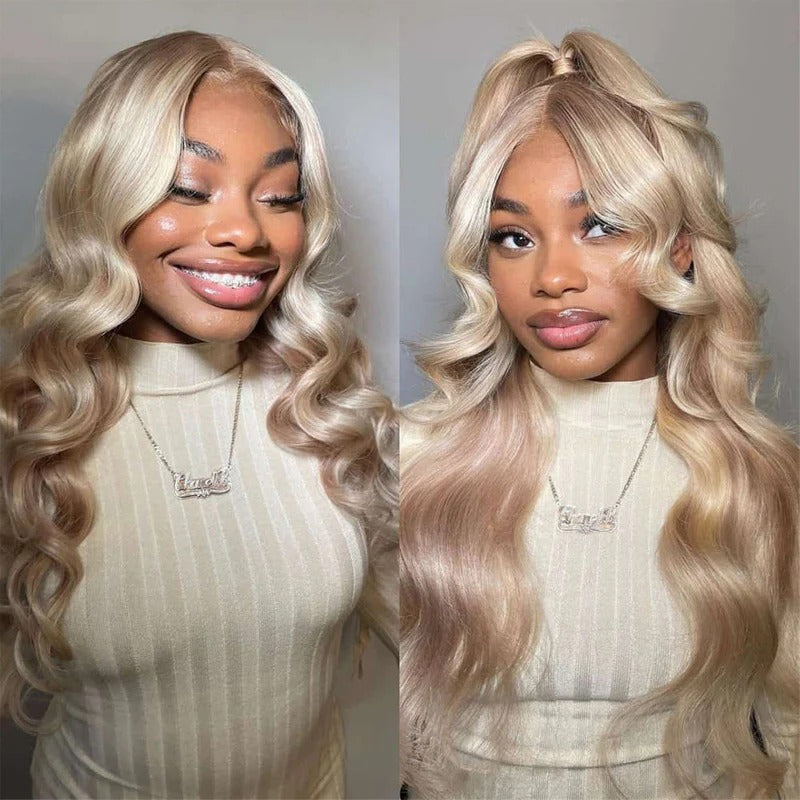 Honey Blonde Highlights P18/613 Body Wave 13X6 Parting Max Glueless Wig Pre-Knotless