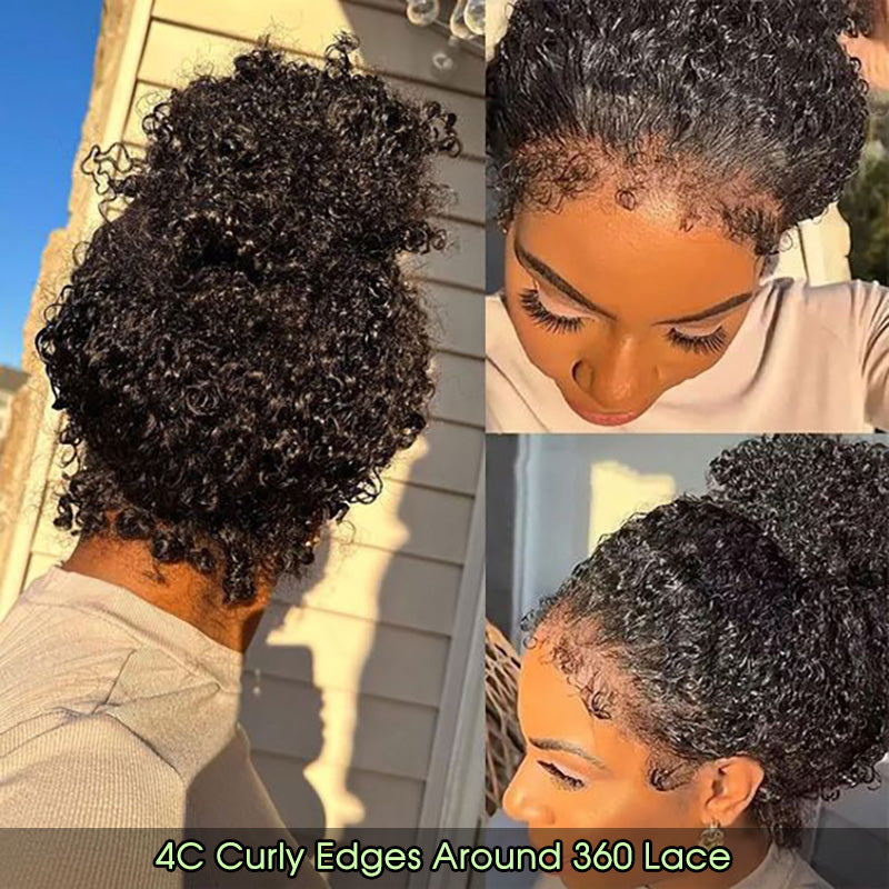 360 HD Lace Wigs With 4C Baby Hair