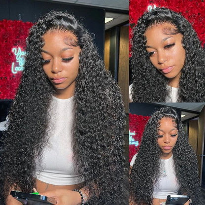 Pre-plucked 13x4 13x6 Invisible HD Lace Wigs Front Wigs With Pre Bleached Plucked Hairline Curly Glueless Lace Wigs
