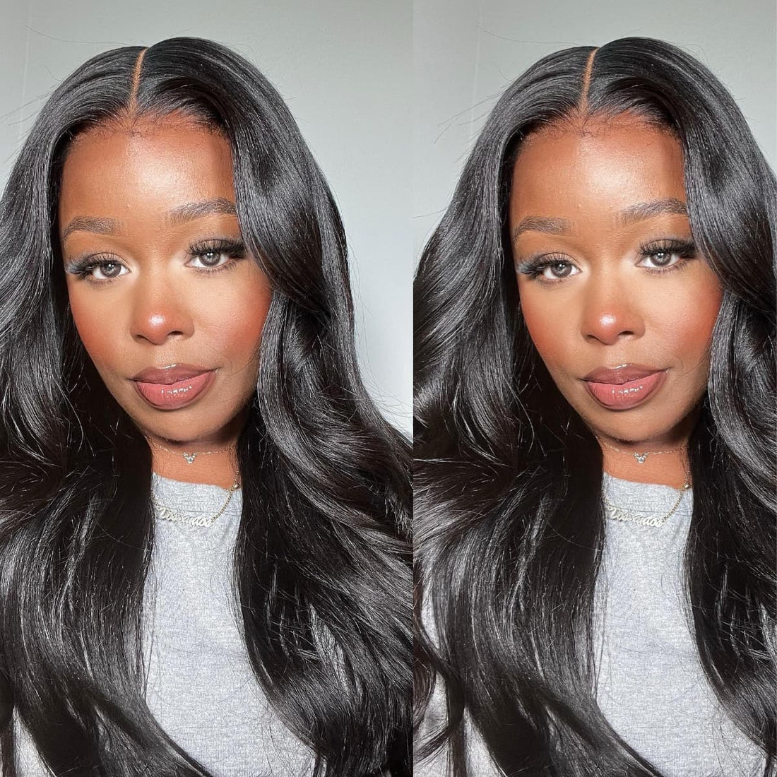 Full Lace Wigs Body Wave HD Lace Free Parting Half Up Half Down Wig Pre-Bleached 180% Density
