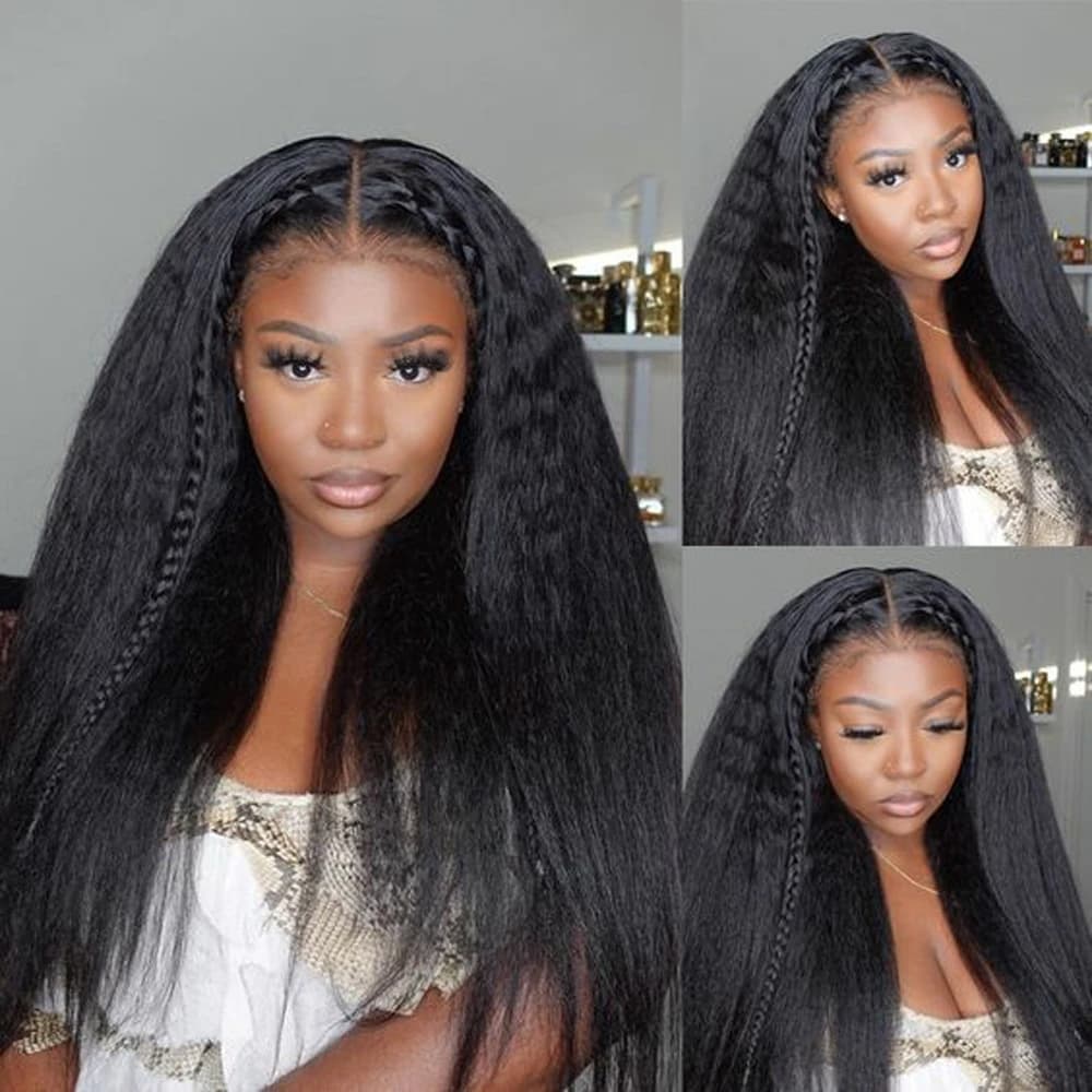 kinky straight 360 lace wig