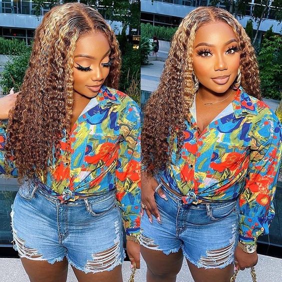 $189= 2 Wigs | 20inch Jerry Curly 8x5 Pre Everything Glueless Wig +20inch 8x5 P4/27 Highlight Deep Wave Lace Closure Wig Pre Cut Hd Lace