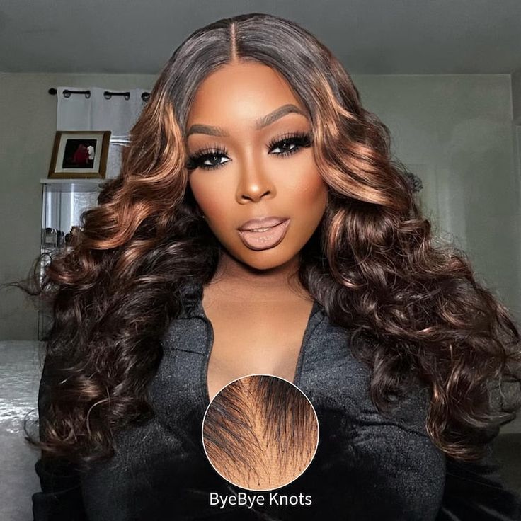 [Invisible Strap Adjustable] Highlight Colored Wig Invisi-Strap Snug Fit 360 HD Lace Frontal Wig Bleached Knots 5x8/13x4 Glueless Wig
