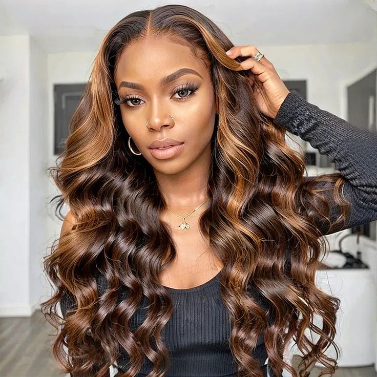 YMY Hair 13x4 Lace Front Wigs Loose Wave Highlight Blonde HD Wigs