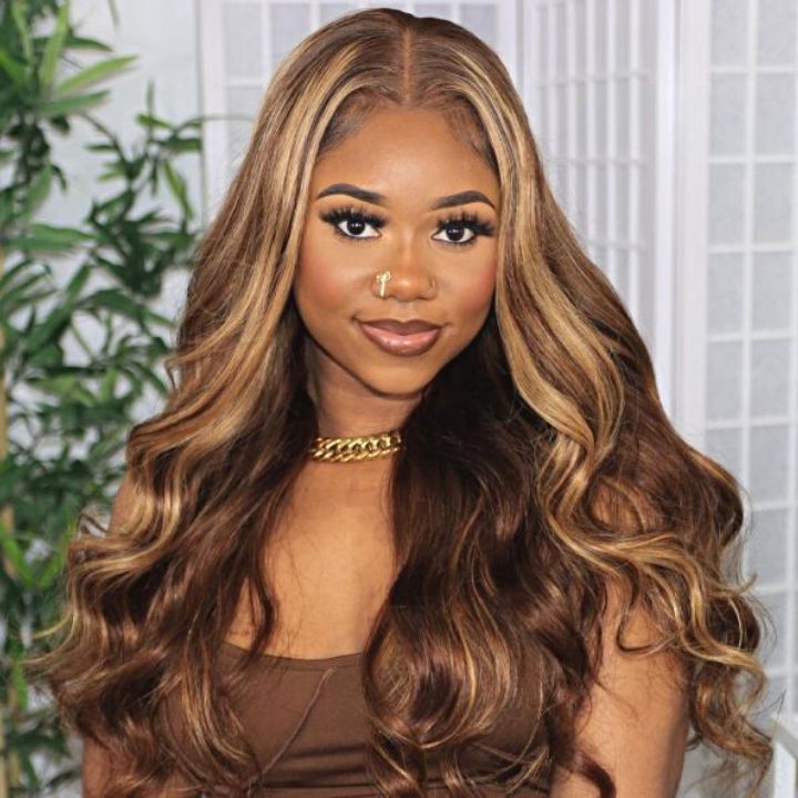 YMY Hair 13x4 Lace Front Wigs Loose Wave Highlight Blonde HD Wigs