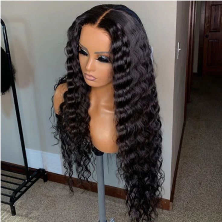 Loose Deep Wave 4x4 HD Lace Wigs Human Hair Pre Plucked Lace Closure Wigs Bleached Knots