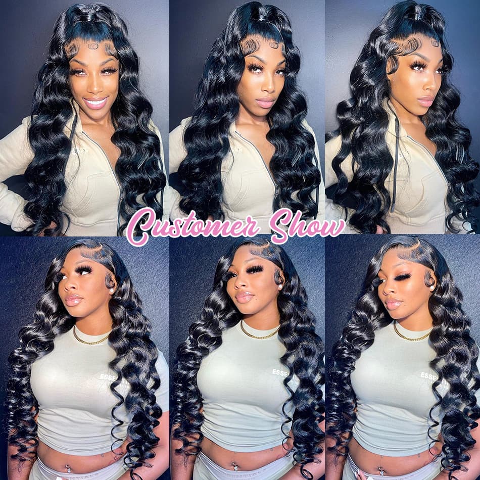 5x5 HD Lace Loose Deep Wave Wigs 4x4 Glueless Lace Closure Human Remy Hair Wigs Natural Color