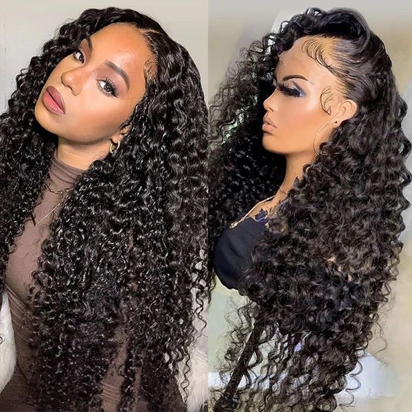 $189 Get 2 Wigs | 20Inch Pre Cut 8x5 Glueless Straight/Body Wave/Jerry Curly Lace Closure Wig + 22inch 8x5 Deep Wave/Water Wave /Loose Wave Wig  Bleached Knots