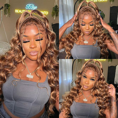 YMY Hair 13x4 Lace Front Wigs Loose Wave Highlight Blonde HD Wigs