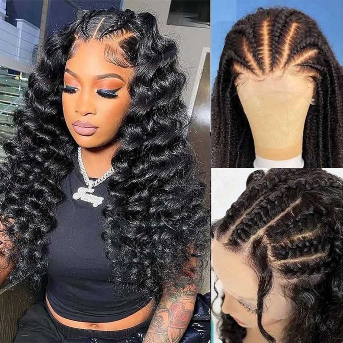 Upgraded Pre Bleached Knots 13x6 Full Lace Frontal Wig Loose Wave Human Hair Wig Pre Plucked