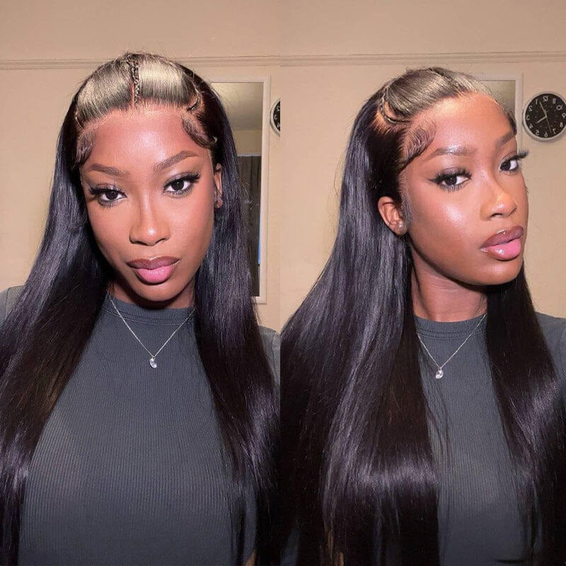 Pre Braided Wig 13X4/13X6 Deep Wave Lace Front Human Hair Ready To Go Glueless Bleached Knots HD Lace Wigs