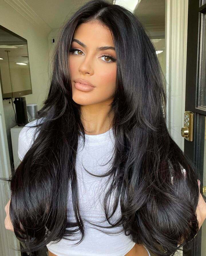 Straight Swiss Lace Closure Wigs with Curtain Bangs Human Hair Wigs Affordable