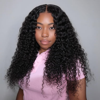 Water Wave Pre-Cut 5x5 Glueless HD Lace Wigs Wear Go Human Hair Wigs PrePlucked With Natural Hair line