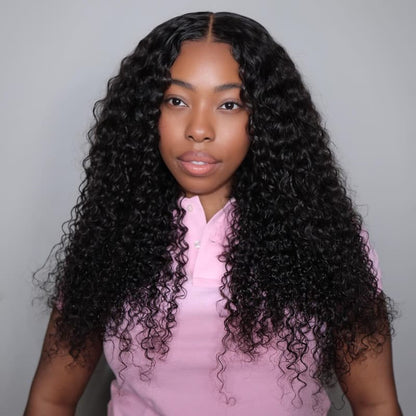 Water Wave Pre-Cut 5x5 Glueless HD Lace Wigs Wear Go Human Hair Wigs PrePlucked With Natural Hair line