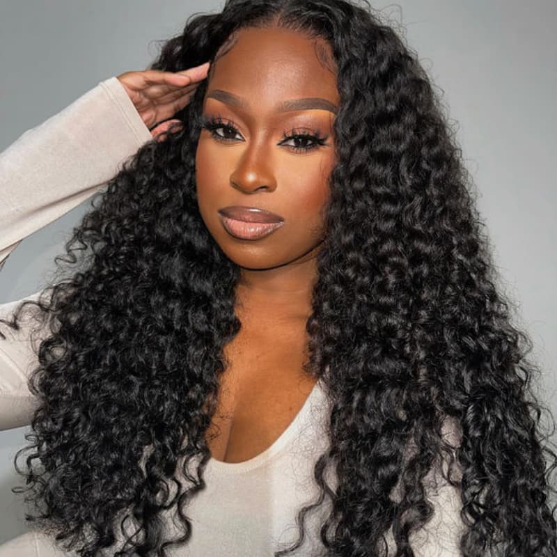 Water Wave Pre-Cut 5x5 Glueless HD Lace Wigs Wear Go Human Hair Wigs PrePlucked With Natural Hair line